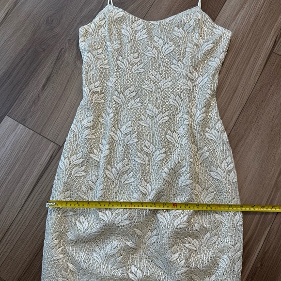 Vintage Cream Sequin Sparkly Crochet Maxi Dress Gown - Picture 8 of 13